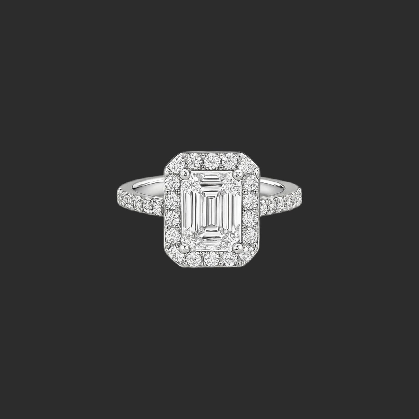 The Vivienne Emerald Halo Ring