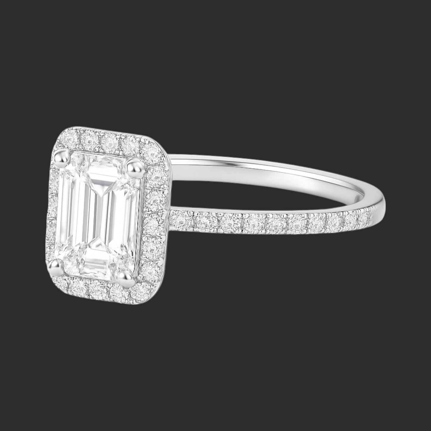 The Vivienne Emerald Halo Ring