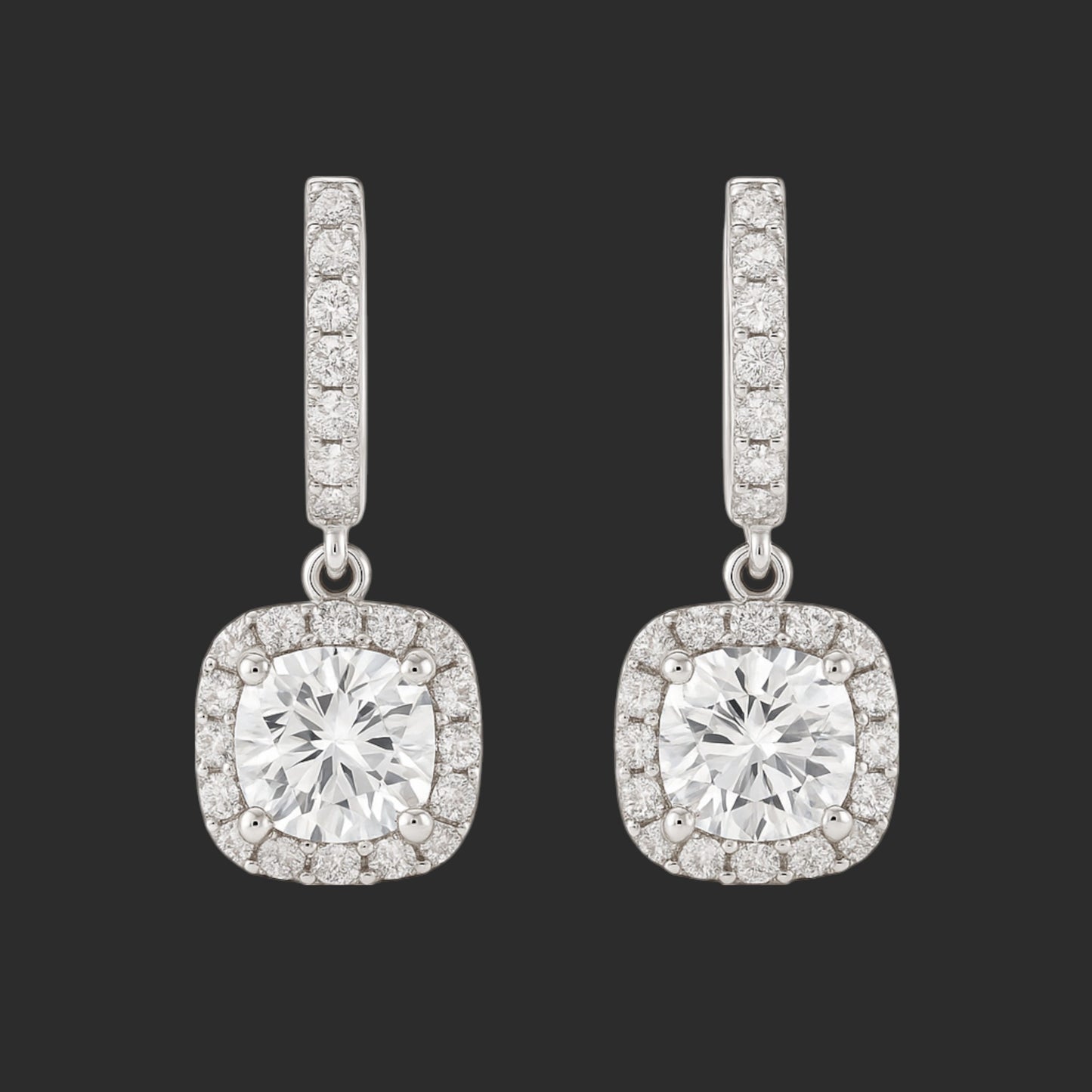 1CT Astra Drops Moissanite Hoops