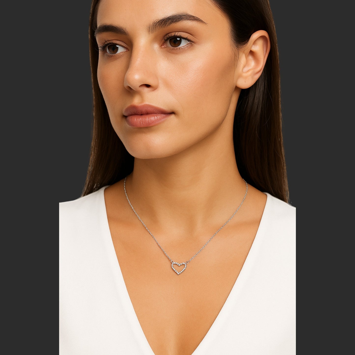 Amour Heart Pendant Necklace