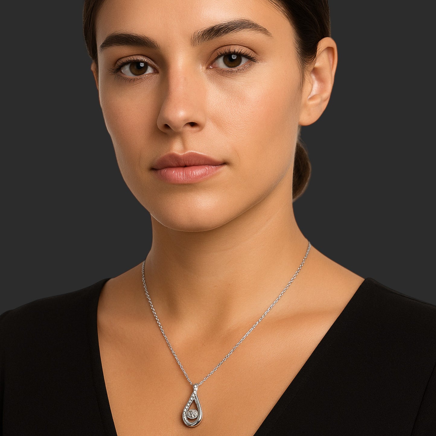 Celeste Teardrop Moissanite Necklace