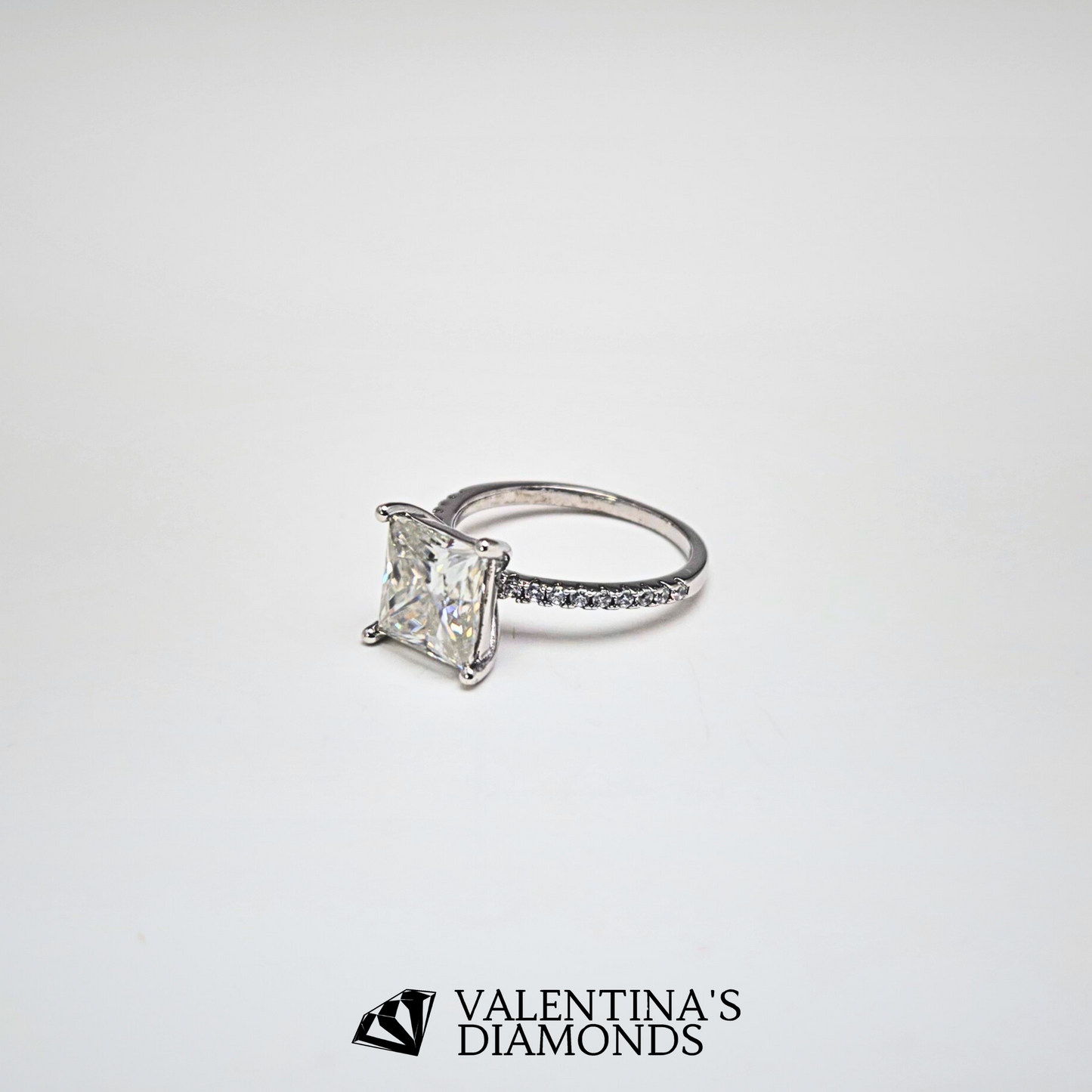 3CT Eterna Princess Moissanite Ring