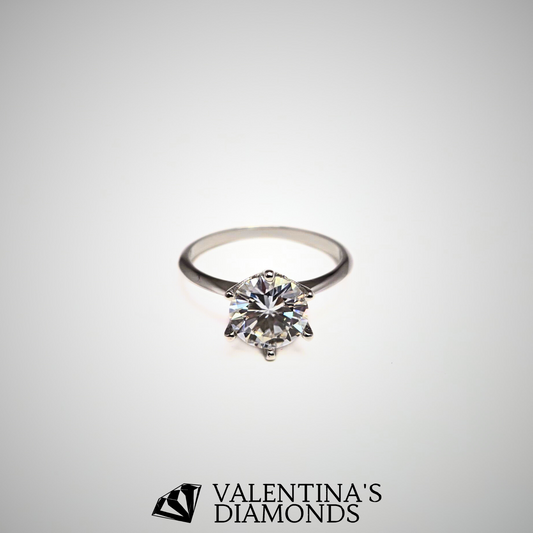 1CT/2CT/3CT Classic Elegance Solitaire Ring