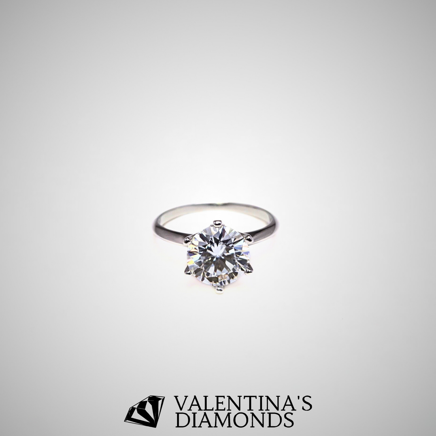 1CT/2CT/3CT Classic Elegance Solitaire Ring