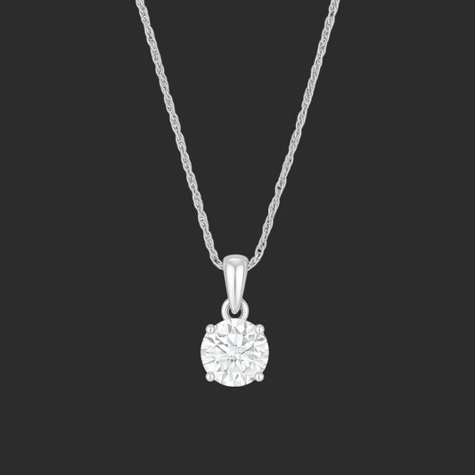 Classic Moissanite Solitaire Necklace