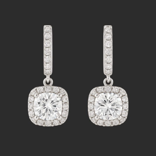1CT Astra Drops Moissanite Hoops