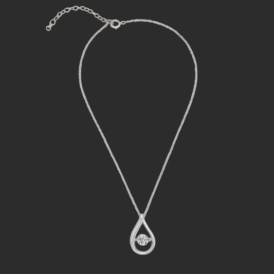 Celeste Teardrop Moissanite Necklace
