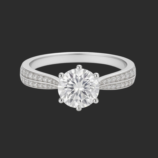 Aurora Moissanite Ring