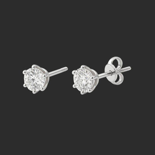 .5CT Celesté Six-Prong Moissanite Studs
