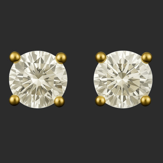 1CT Solé Studs Four-Prong Moissanite Studs