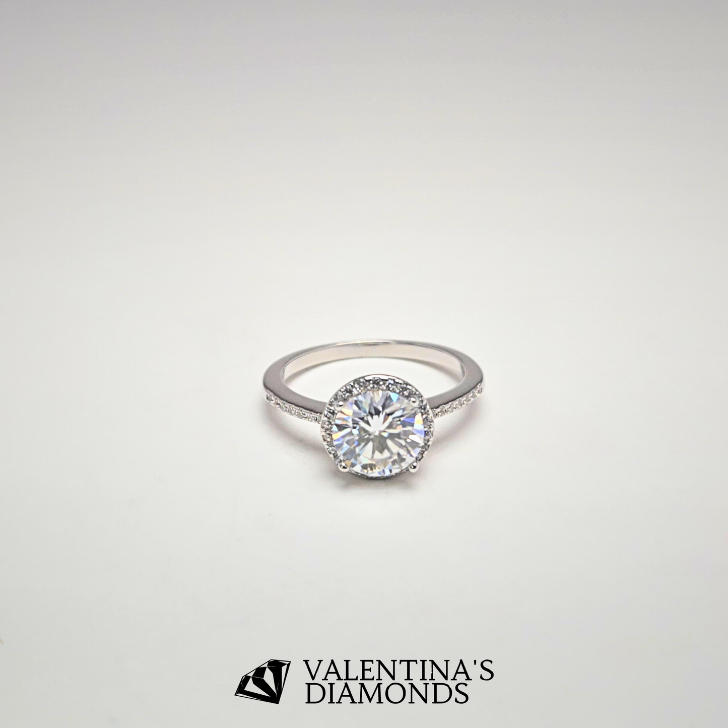 2CT The Eternelle Halo Moissanite Ring