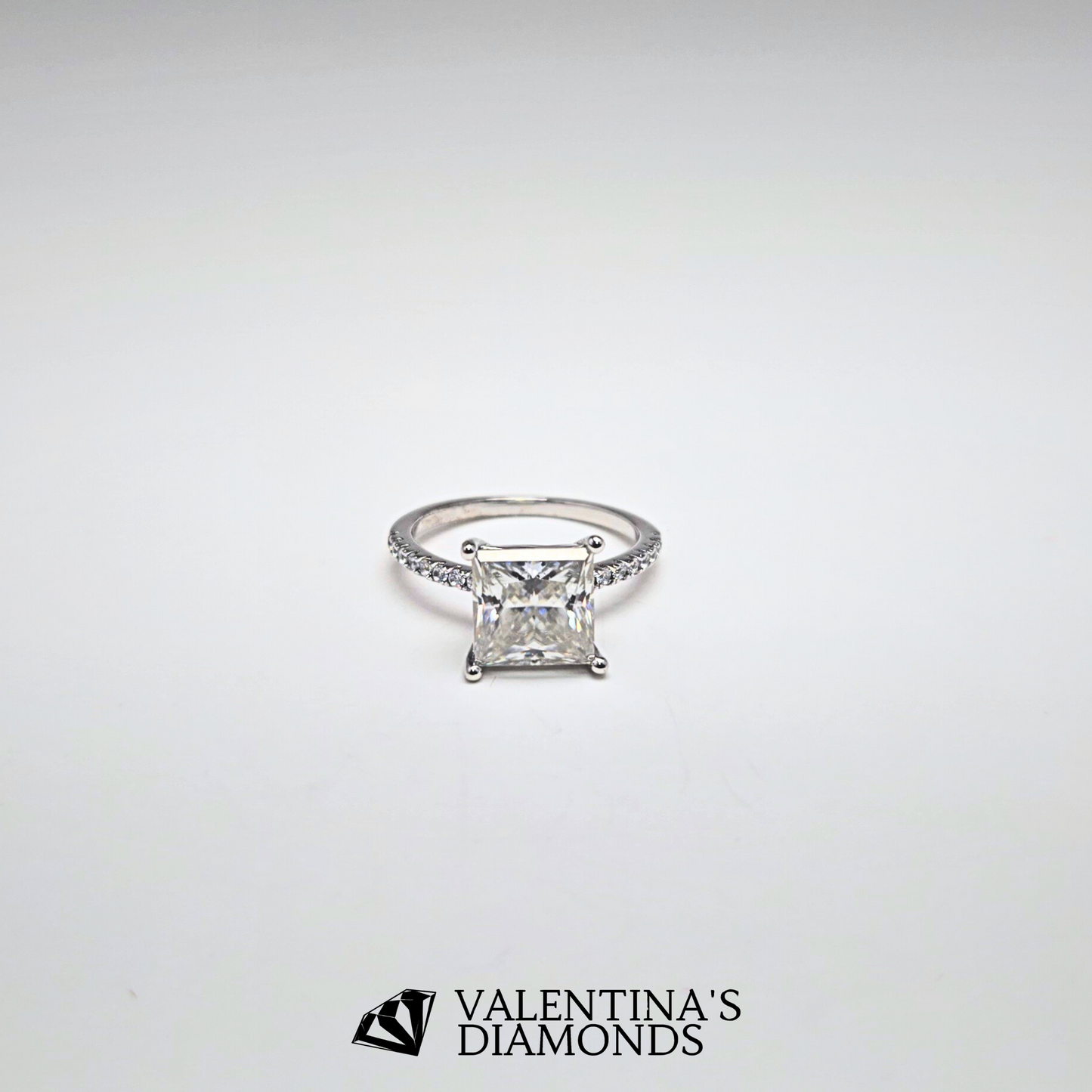 3CT Eterna Princess Moissanite Ring