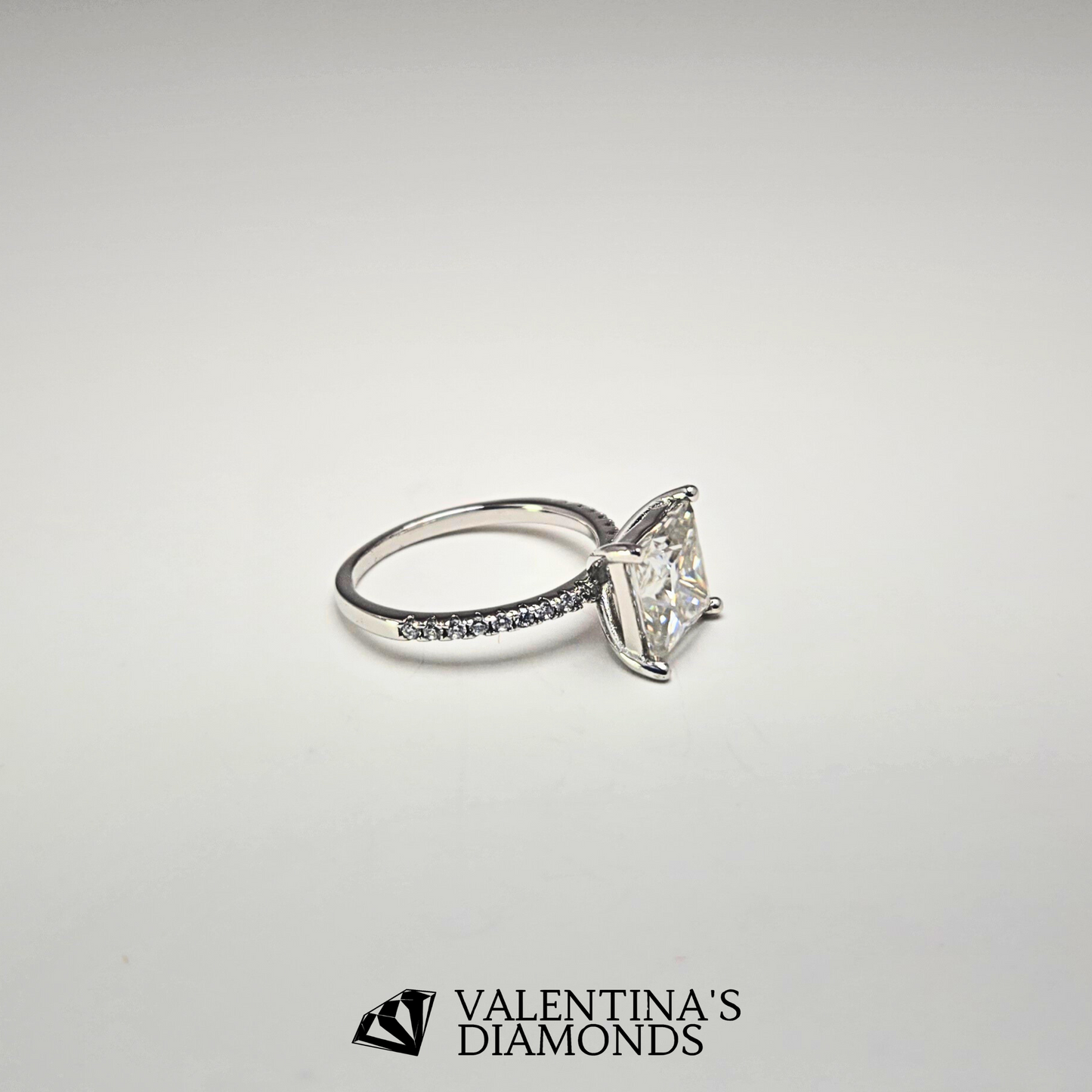 3CT Eterna Princess Moissanite Ring