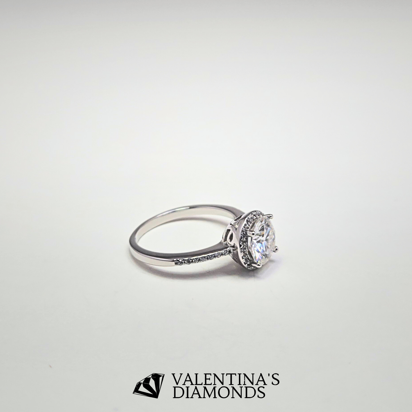 2CT The Eternelle Halo Moissanite Ring